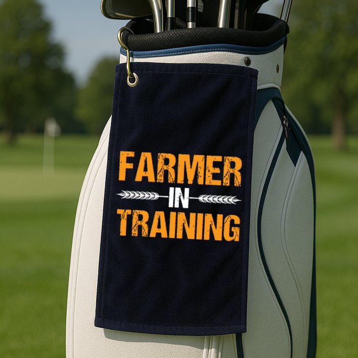 Funny Farmer In Training Apparel Farm Farming Golf Towel