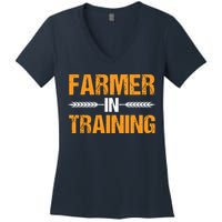 Funny Farmer In Training Apparel Farm Farming Women's V-Neck T-Shirt