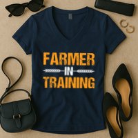Funny Farmer In Training Apparel Farm Farming Women's V-Neck T-Shirt