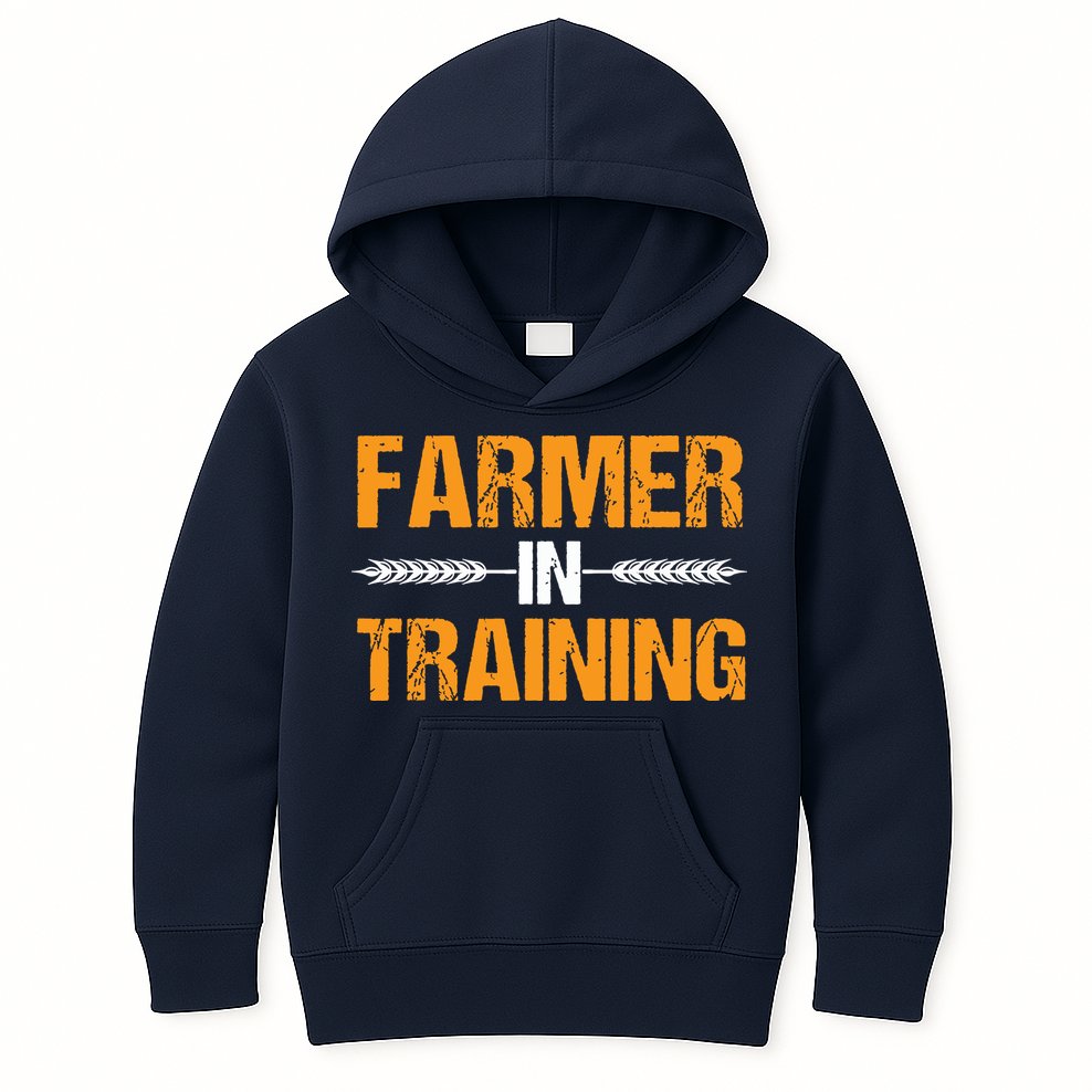 Funny Farmer In Training Apparel Farm Farming Kids Hoodie
