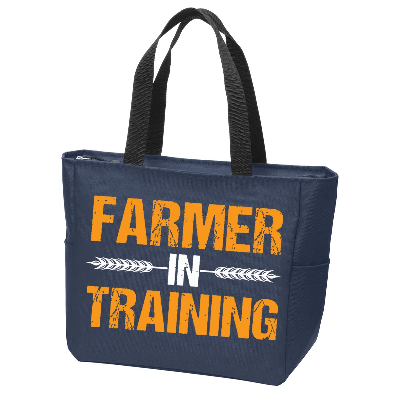 Funny Farmer In Training Apparel Farm Farming Zip Tote Bag