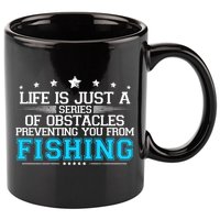 Fishing 11oz C Handle Ceramic Mug