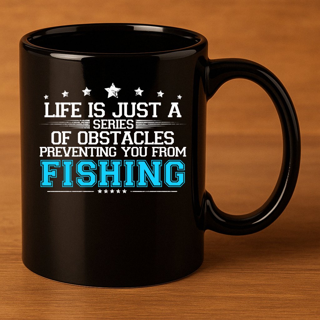 Fishing 11oz C Handle Ceramic Mug