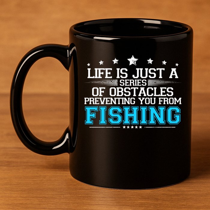 Fishing 11oz C Handle Ceramic Mug