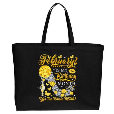 February February Is My Birthday Yes The Whole Month Cotton Canvas Jumbo Tote