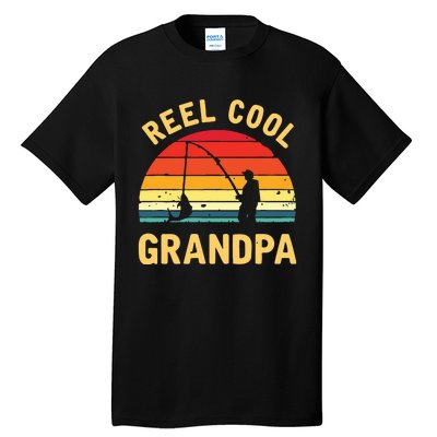 Reel Cool Grandpa Fishing Grandpa Gift Tall T-Shirt