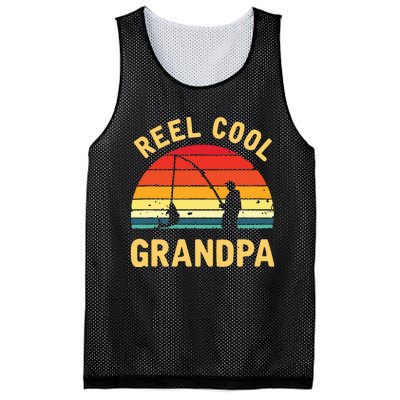 Reel Cool Grandpa Fishing Grandpa Gift Mesh Reversible Basketball Jersey Tank