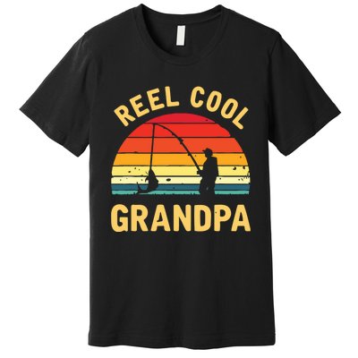 Reel Cool Grandpa Fishing Grandpa Gift Premium T-Shirt