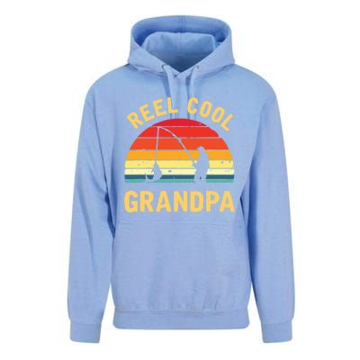 Reel Cool Grandpa Fishing Grandpa Gift Unisex Surf Hoodie