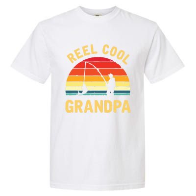 Reel Cool Grandpa Fishing Grandpa Gift Garment-Dyed Heavyweight T-Shirt