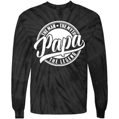 Papa The Man The Myth The Legend Tie-Dye Long Sleeve Shirt