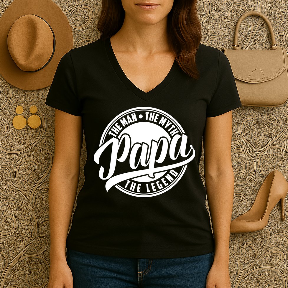 Papa The Man The Myth The Legend Women's V-Neck T-Shirt