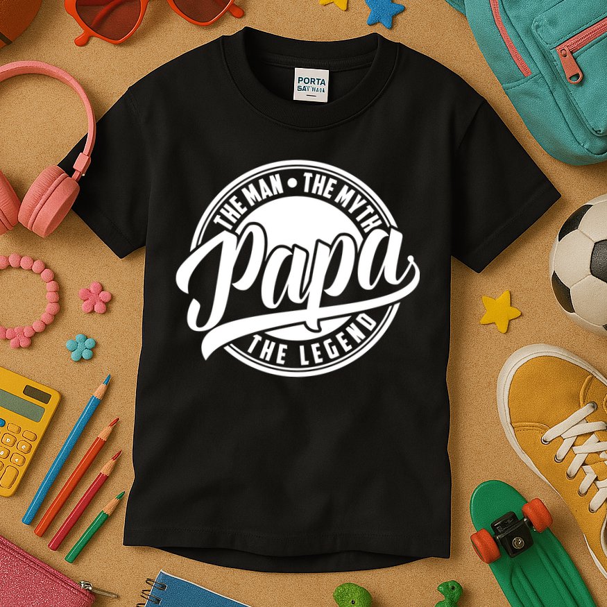Papa The Man The Myth The Legend Kids T-Shirt