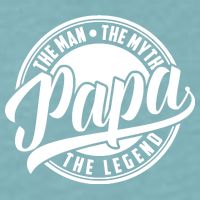 Papa The Man The Myth The Legend Sueded Cloud Jersey T-Shirt