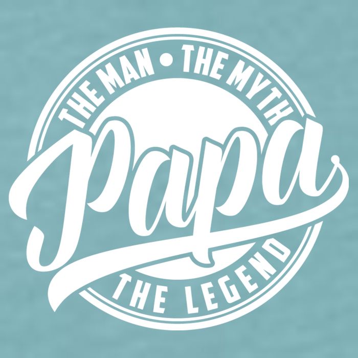 Papa The Man The Myth The Legend Sueded Cloud Jersey T-Shirt