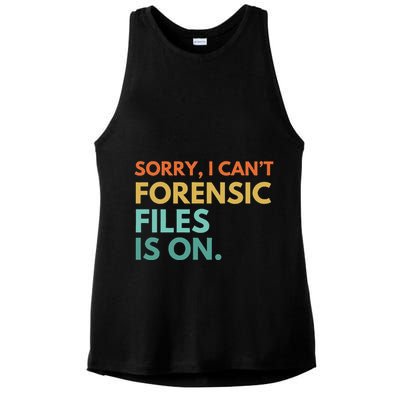 Forensic Files Is On The Forensic Science Mystery Show Ladies PosiCharge Tri-Blend Wicking Tank