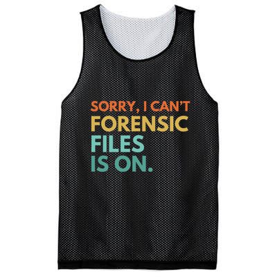 Forensic Files Is On The Forensic Science Mystery Show Mesh Reversible Basketball Jersey Tank