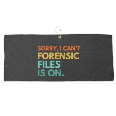 Forensic Files Is On The Forensic Science Mystery Show Large Microfiber Waffle Golf Towel