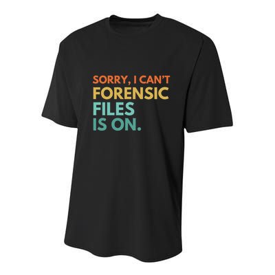 Forensic Files Is On The Forensic Science Mystery Show Youth Performance Sprint T-Shirt