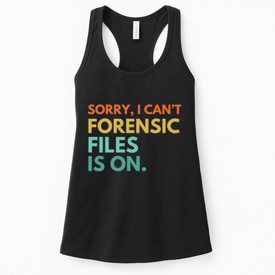 Forensic Files Is On The Forensic Science Mystery Show Womens Tank Top