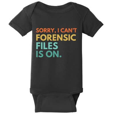 Forensic Files Is On The Forensic Science Mystery Show Baby Bodysuit