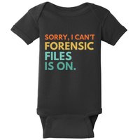 Forensic Files Is On The Forensic Science Mystery Show Baby Bodysuit