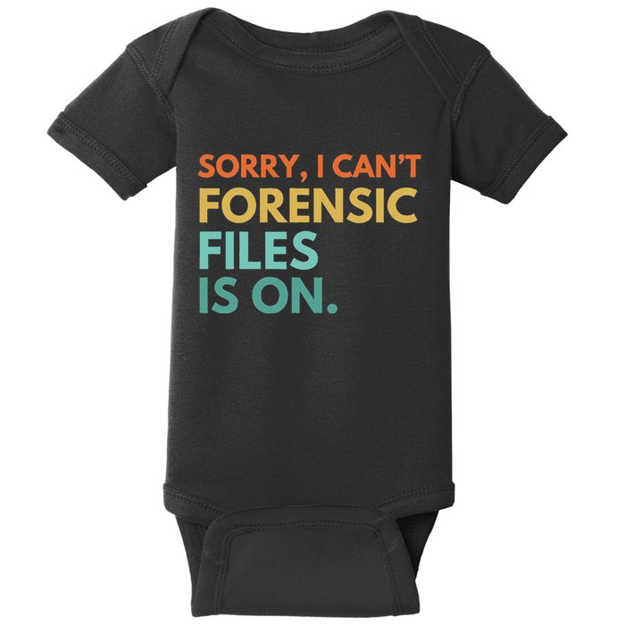 Forensic Files Is On The Forensic Science Mystery Show Baby Bodysuit