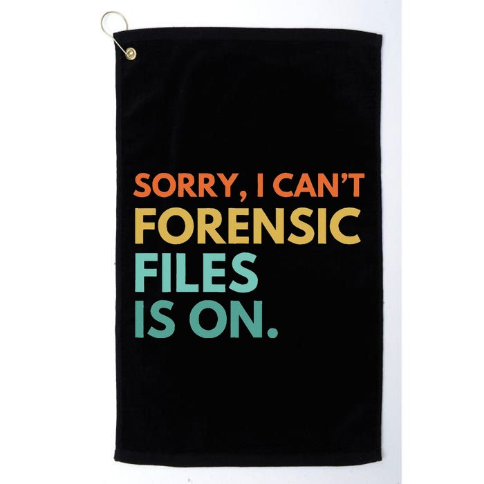 Forensic Files Is On The Forensic Science Mystery Show Golf Towel
