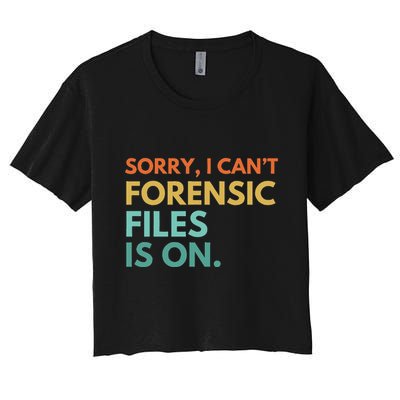Forensic Files Is On The Forensic Science Mystery Show Crop Top