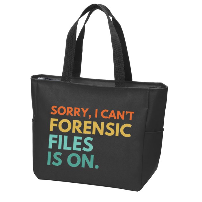 Forensic Files Is On The Forensic Science Mystery Show Zip Tote Bag