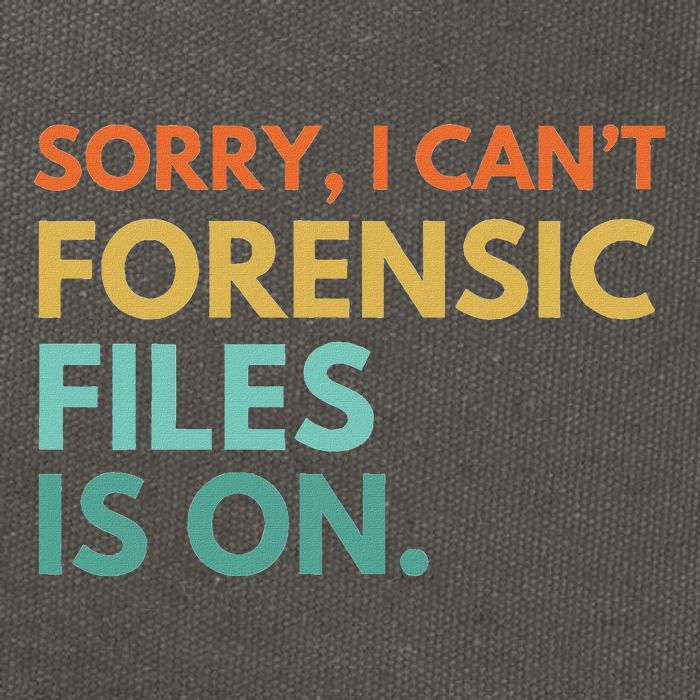 Forensic Files Is On The Forensic Science Mystery Show Cotton Canvas Backpack