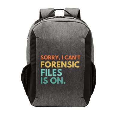 Forensic Files Is On The Forensic Science Mystery Show Vector Backpack