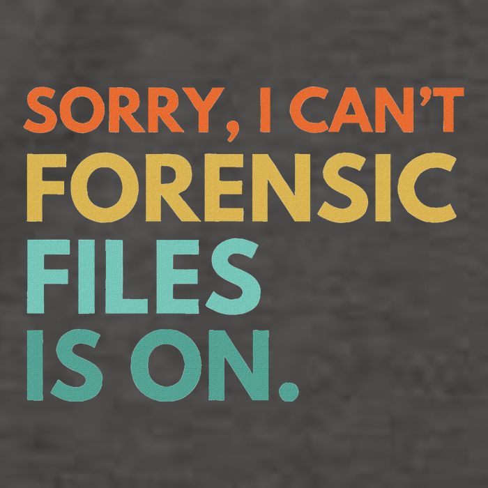 Forensic Files Is On The Forensic Science Mystery Show Vector Backpack