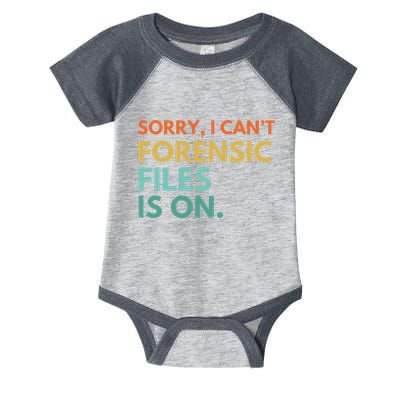 Forensic Files Is On The Forensic Science Mystery Show Infant Baby Jersey Bodysuit