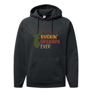 Best Buckin Grandpa Ever Performance Fleece Hoodie