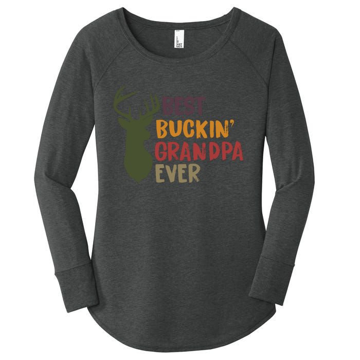 Best Buckin Grandpa Ever Women's Perfect Tri Tunic Long Sleeve Shirt