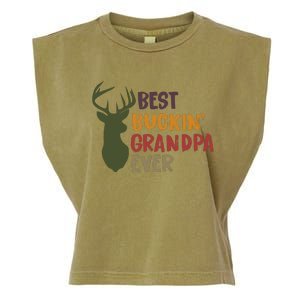 Best Buckin Grandpa Ever Garment-Dyed Women's Muscle Tee