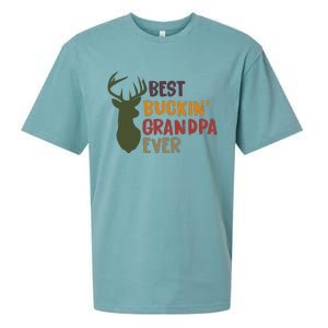 Best Buckin Grandpa Ever Sueded Cloud Jersey T-Shirt