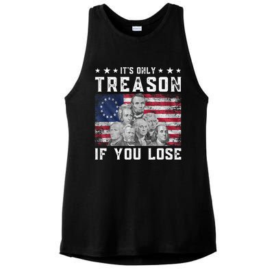 Founding Fathers It's Only Treason If You Lose 4th Of July Ladies PosiCharge Tri-Blend Wicking Tank