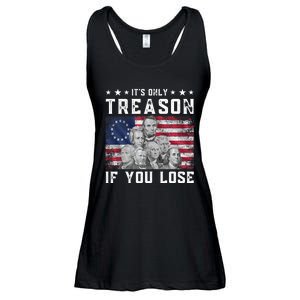 Founding Fathers It's Only Treason If You Lose 4th Of July Ladies Essential Flowy Tank