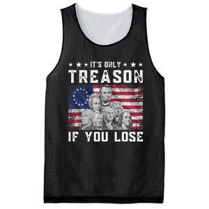 Founding Fathers It's Only Treason If You Lose 4th Of July Mesh Reversible Basketball Jersey Tank