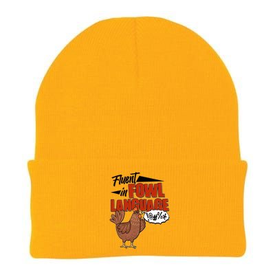 Funny Fluent In Fowl Language Chicken Lover Knit Cap Winter Beanie