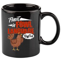Funny Fluent In Fowl Language Chicken Lover 11oz C Handle Ceramic Mug