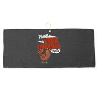 Funny Fluent In Fowl Language Chicken Lover Large Microfiber Waffle Golf Towel