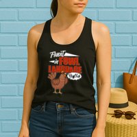 Funny Fluent In Fowl Language Chicken Lover Womens Tank Top