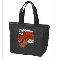 Funny Fluent In Fowl Language Chicken Lover Zip Tote Bag
