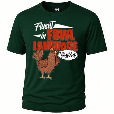 Funny Fluent In Fowl Language Chicken Lover Performance Shirt