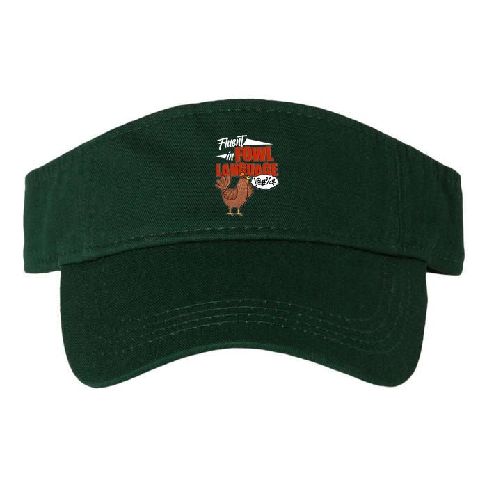 Funny Fluent In Fowl Language Chicken Lover Visor