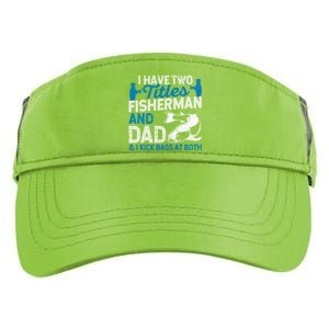 Funny Fishing I Have Two Titles Fisherman And Father Father's Day Gift Adult Drive Performance Visor