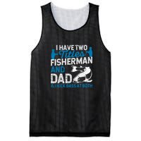 Funny Fishing I Have Two Titles Fisherman And Father Father's Day Gift Mesh Reversible Basketball Jersey Tank